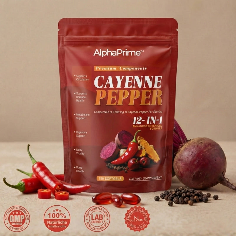 AlphaPrime™ | Cayennepfeffer für verbesserte Durchblutung