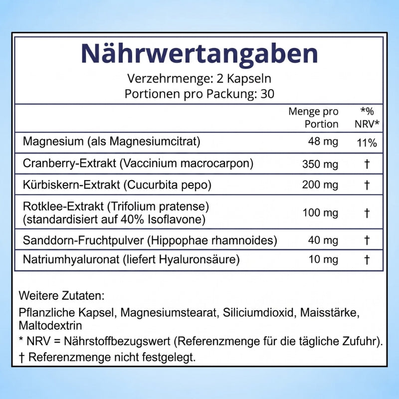 UroControl™ | 6 natürliche Inhaltsstoffe für Blasenkontrolle