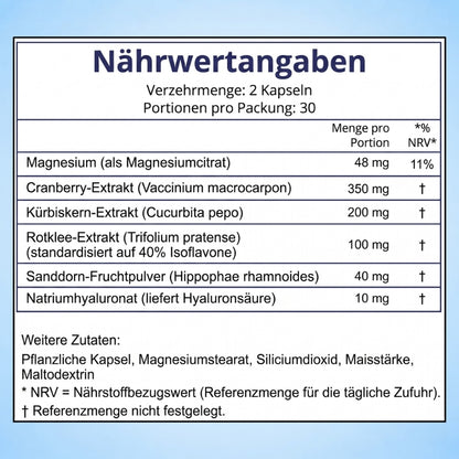 UroControl™ | 6 natürliche Inhaltsstoffe für Blasenkontrolle