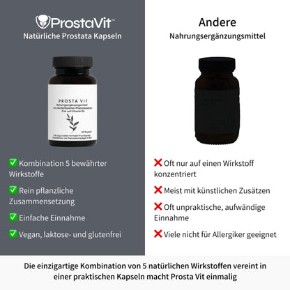 ProstaVit™ | 5 natürliche Wirkstoffe gegen Prostatabeschwerden