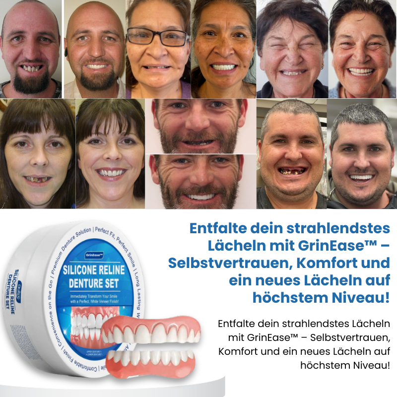 GrinEase™ | Silikon-Relining-Set für Zahnprothesen