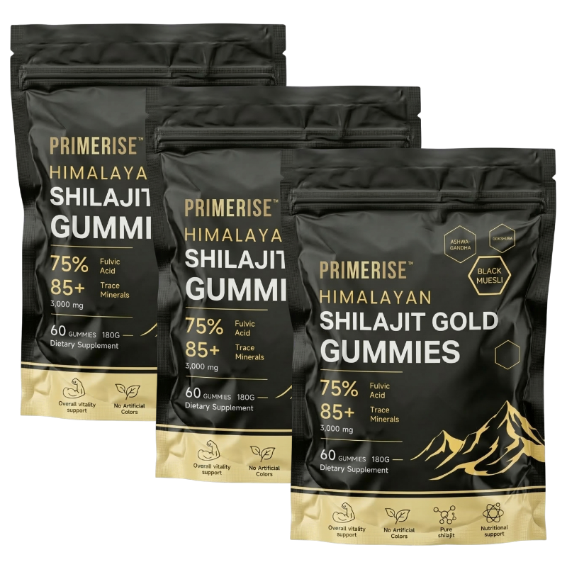 PrimeRise™ | 3-in-1 Shilajit-Gummies für männliche Vitalität