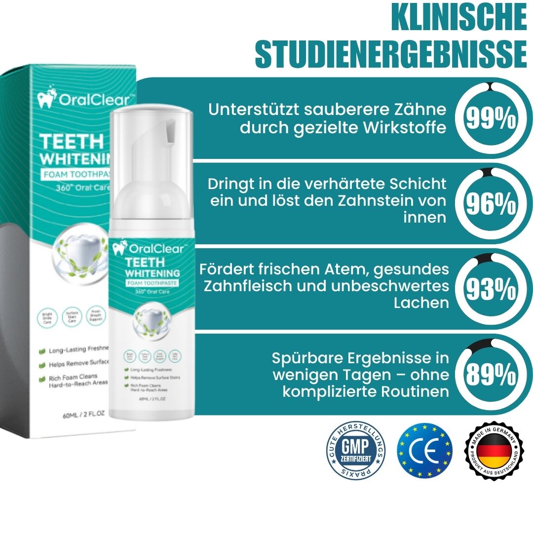 OralClear™ | Fleckenentfernender Zahnschaum