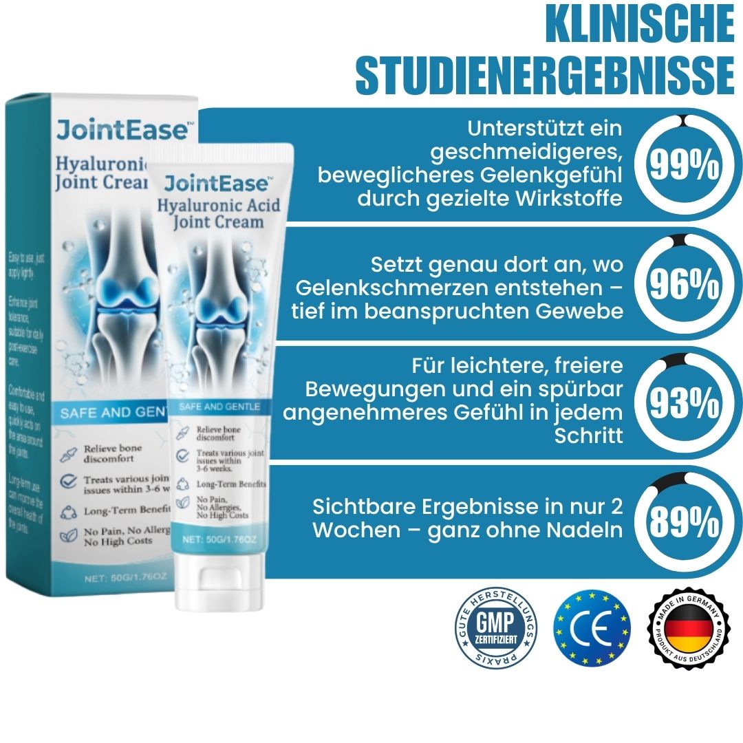 JointEase™ | Hyaluronsäure-Gelenkcreme