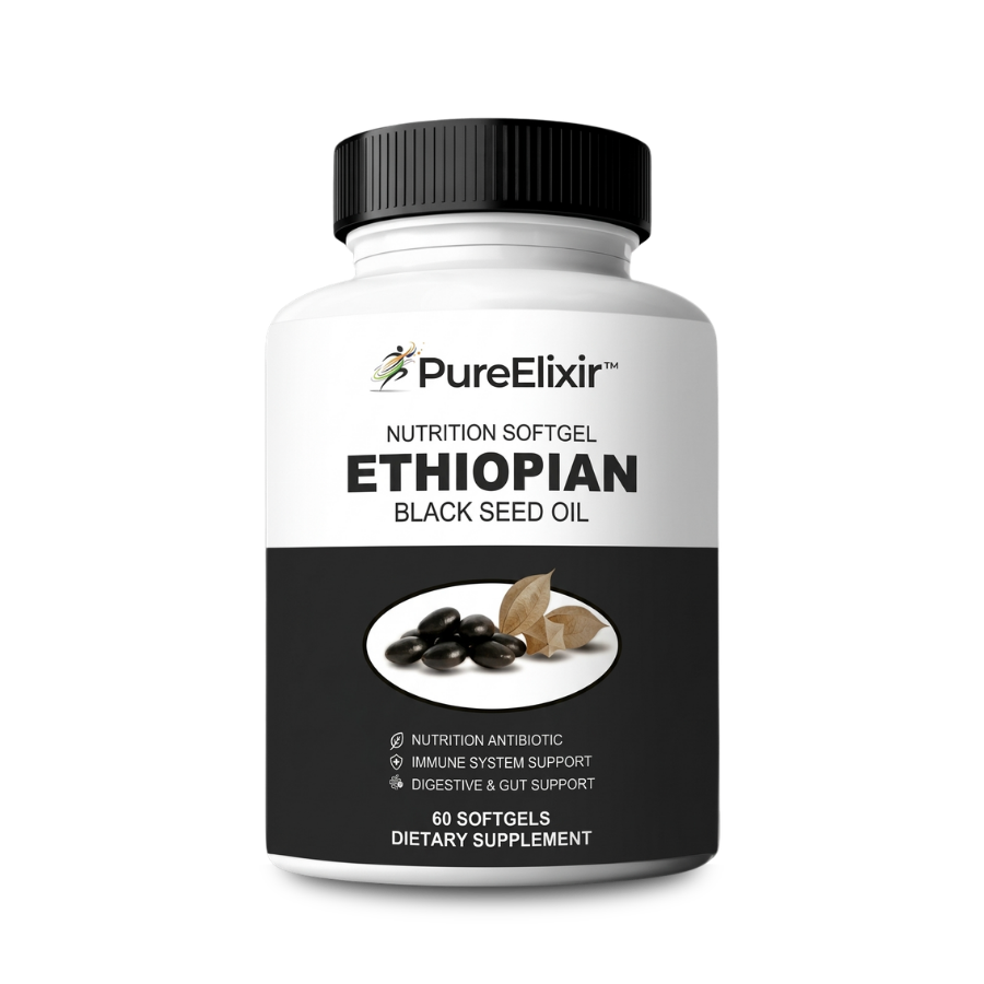 PureElixir™ | Nahrungsergänzungskapseln mit äthiopischem Schwarzkümmelöl
