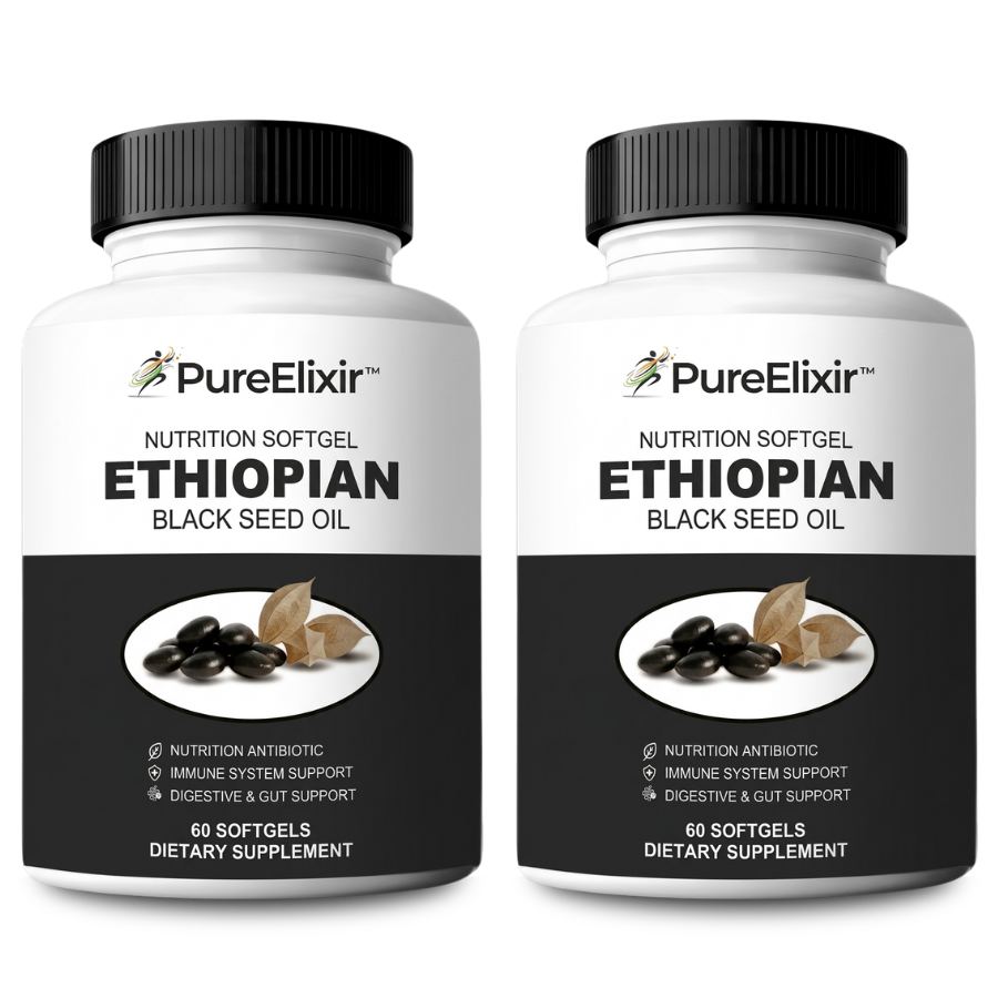 PureElixir™ | Nahrungsergänzungskapseln mit äthiopischem Schwarzkümmelöl