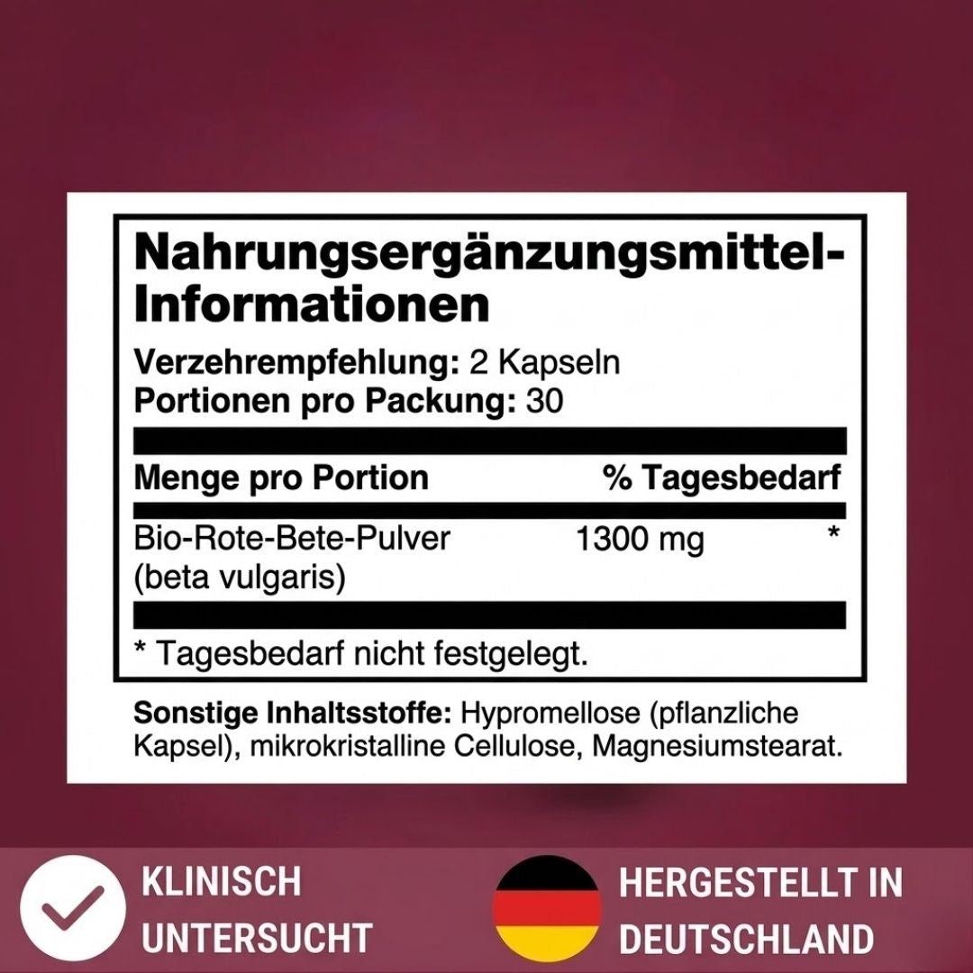 BeetPulse™ | Rote-Bete-basierte Kapsel-Formel