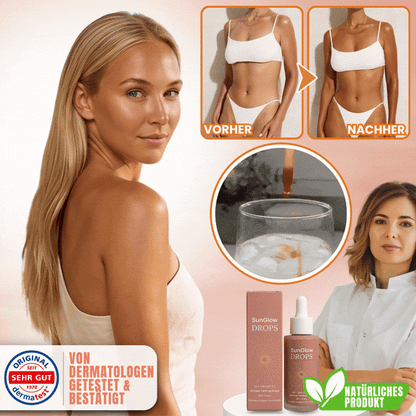 SunGlow™ | Trinkbare Bräunungstropfen