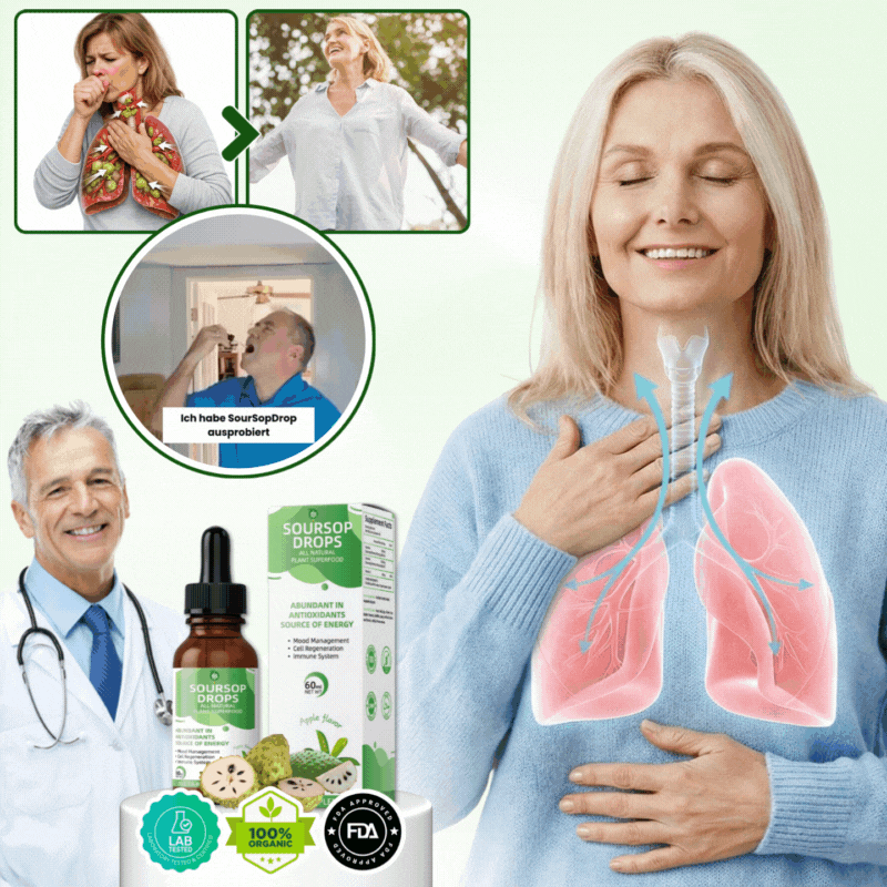 SourSopDrop™ | Reine Stachelannonen-Formel zur Schleimentfernung