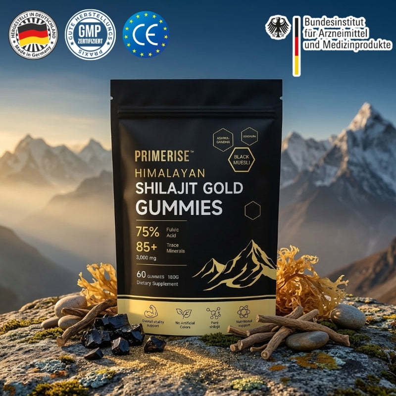 PrimeRise™ | 3-in-1 Shilajit-Gummies für männliche Vitalität