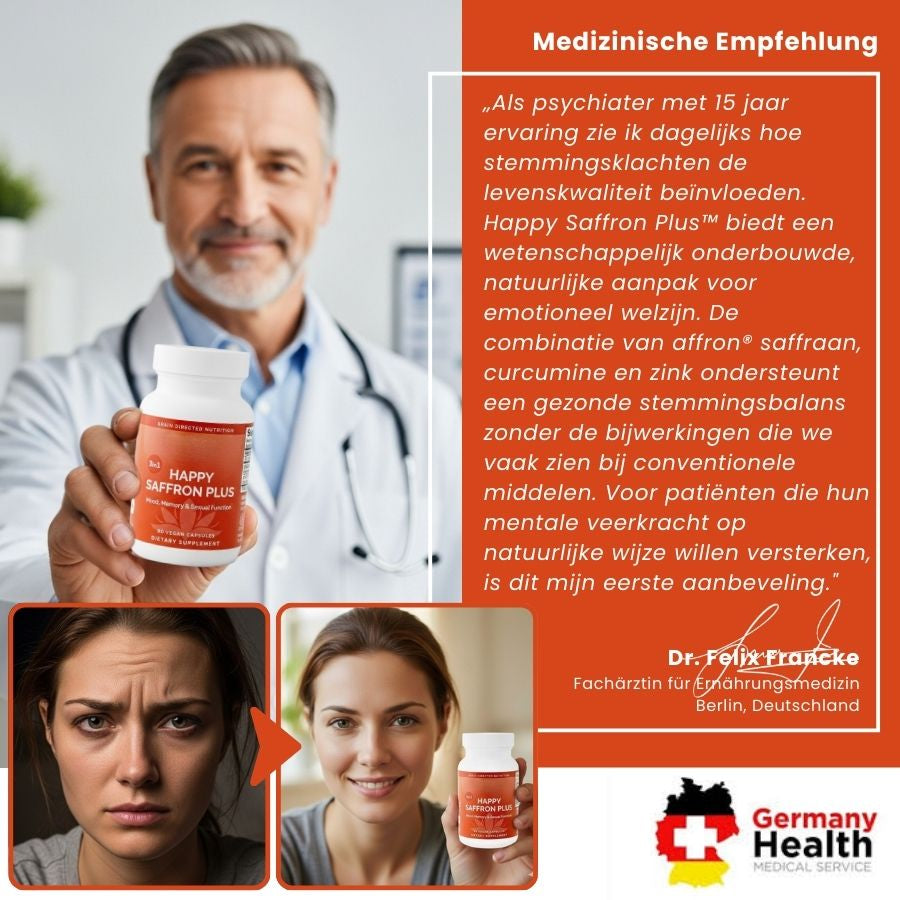 Happy Saffron Plus™ | 3-in-1 Stimmungs-Wiederherstellungs-Komplex