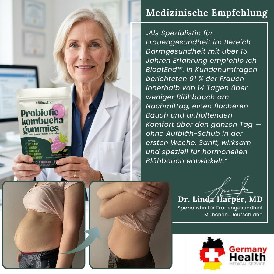 BloatEnd™ | Hormonelle Blähbauch-Linderung Probiotische Gummis