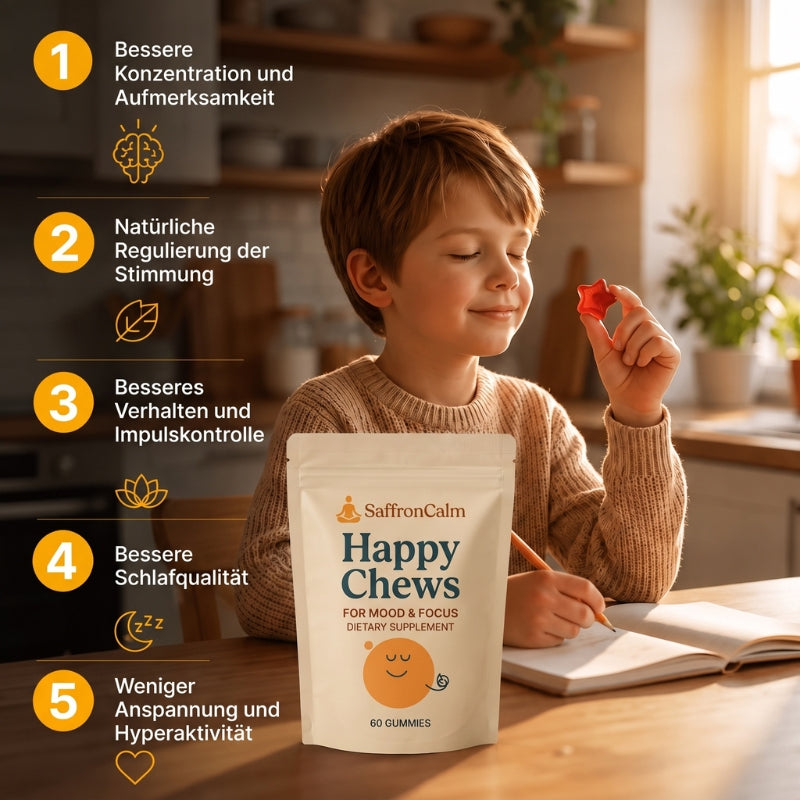 SaffronCalm™ | Safran-Gummis für Stimmung & Konzentration