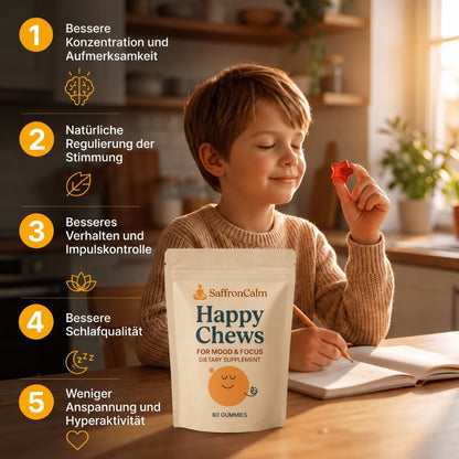 SaffronCalm™ | Safran-Gummis für Stimmung & Konzentration