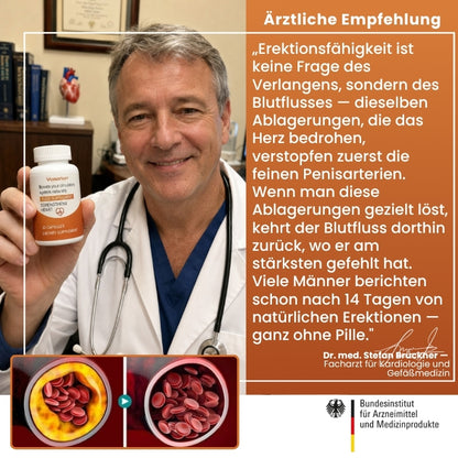Vasorion™ | Löst Arterienablagerungen auf für natürliche Erektionen