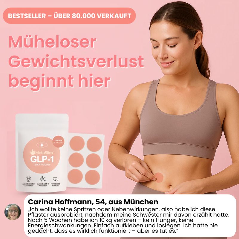 MetaSlim™ | GLP-1 Nano-Mikronadel-Pflaster