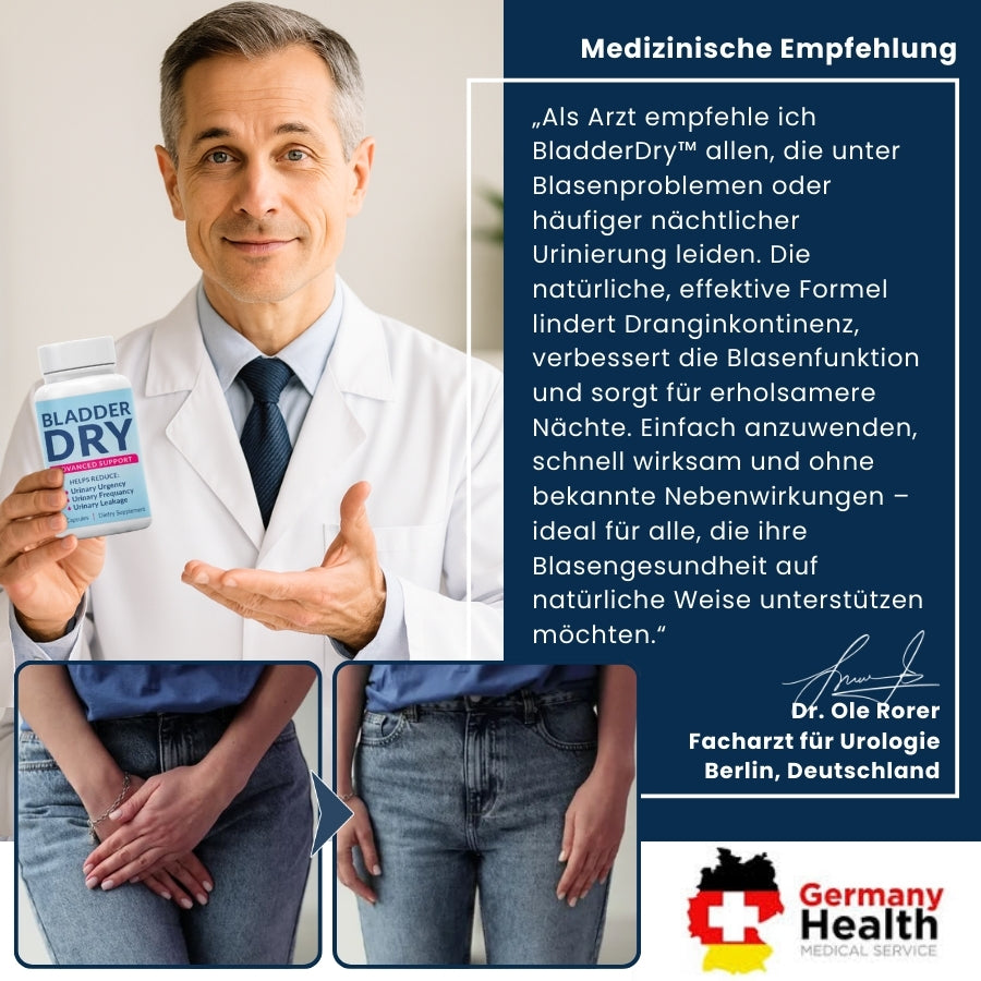 BladderDry™ | Fortschrittliche Blasenunterstützungs-Kapsel