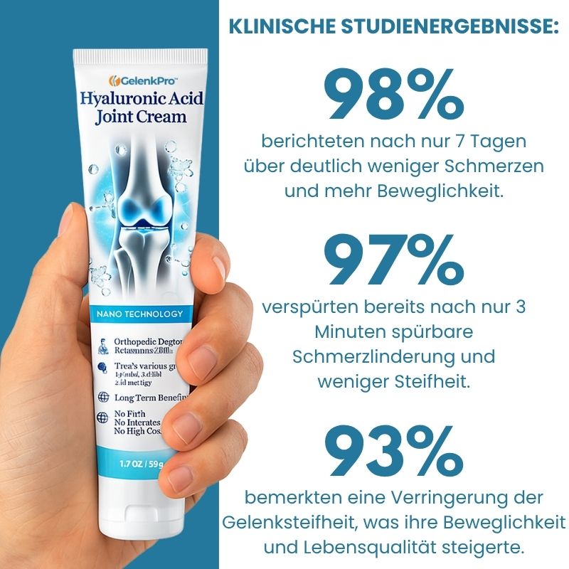 GelenkPro™ | Hyaluron-Creme gegen Gelenkschmerzen