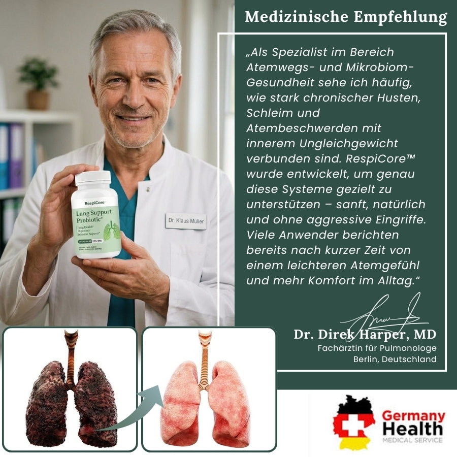 RespiCore™ | Natürliche Lungenunterstützungs-Probiotika