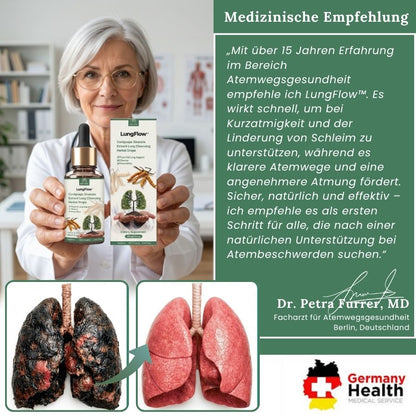 LungFlow™ | Lungenreinigende Kräutertropfen mit Cordyceps-Sinensis-Extrakt