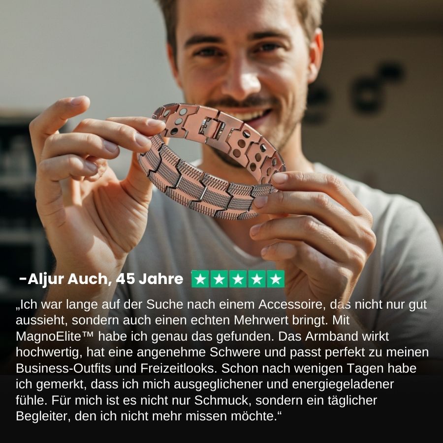 MagnoElite™ | Elegantes magnetisches Kupferarmband für Männer