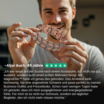 MagnoElite™ | Elegantes magnetisches Kupferarmband für Männer