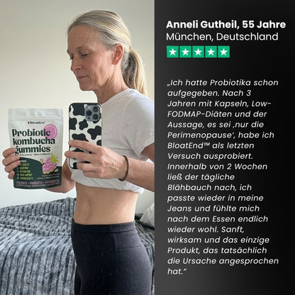 BloatEnd™ | Hormonelle Blähbauch-Linderung Probiotische Gummis