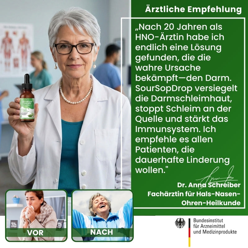 SourSopDrop™ | Reine Stachelannonen-Formel zur Schleimentfernung
