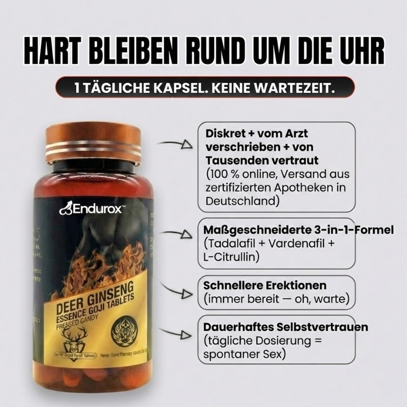 Endurox™ | 3-in-1-Kapseln gegen Erektionsprobleme