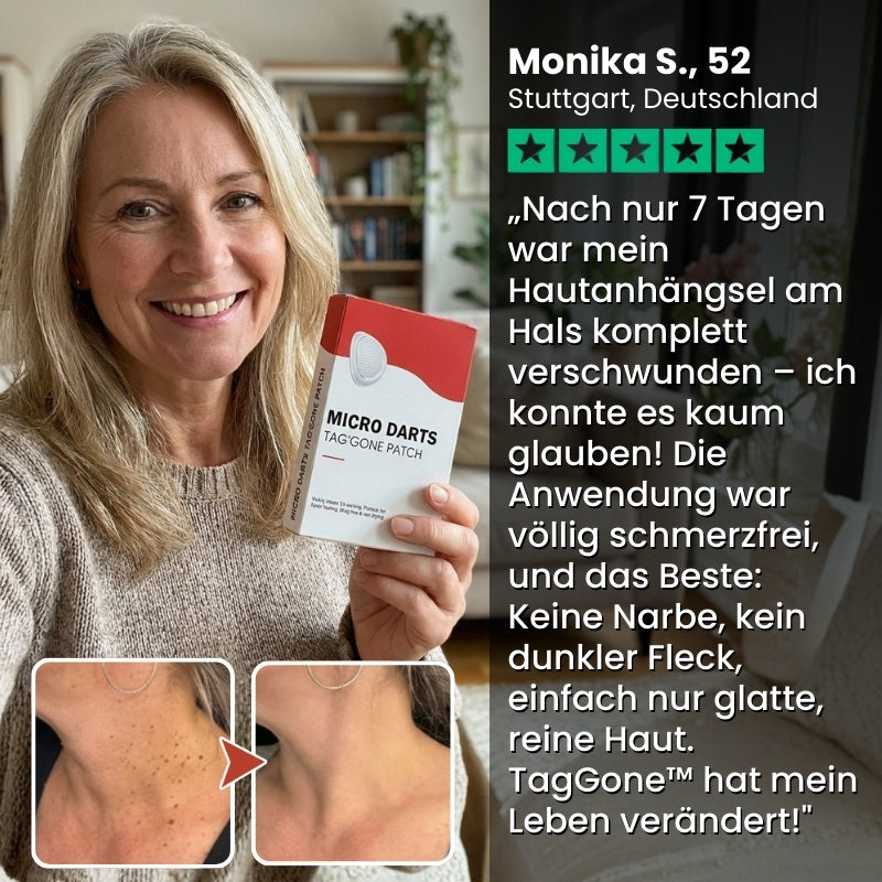 TagGone™ | Schmerzfreie Hautanhängsel-Entfernung mit MicroDart-Pflastern