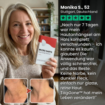 TagGone™ | Schmerzfreie Hautanhängsel-Entfernung mit MicroDart-Pflastern