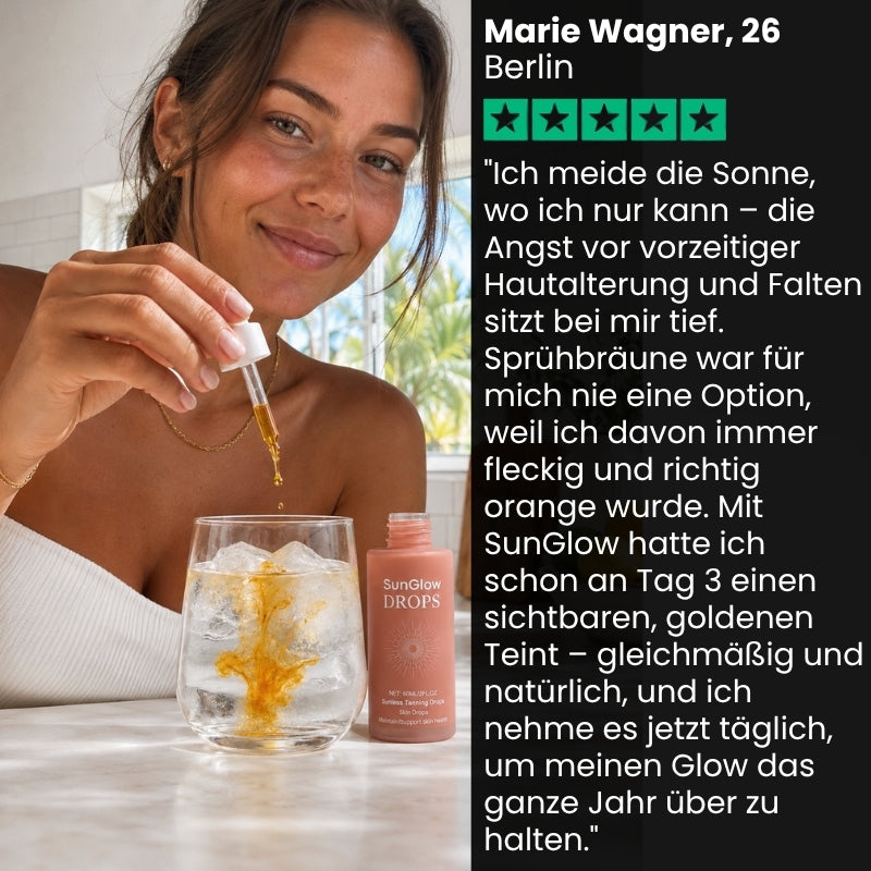 SunGlow™ | Trinkbare Bräunungstropfen