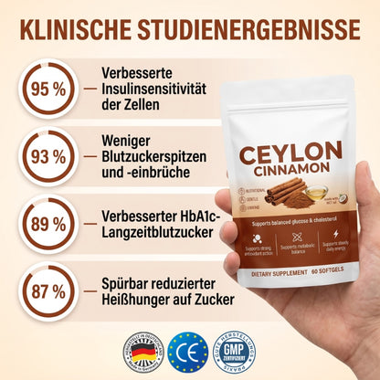 CeylonCinnamon™ | Ceylon-Zimt mit 7.200 mg Äquivalent und MCT-Öl