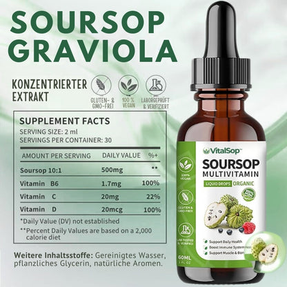 VitalSop™ | Flüssige Soursop-Tropfen für Herz & Kreislauf