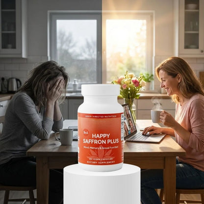 Happy Saffron Plus™ | 3-in-1 Stimmungs-Wiederherstellungs-Komplex