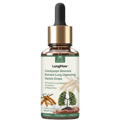 LungFlow™ | Lungenreinigende Kräutertropfen mit Cordyceps-Sinensis-Extrakt