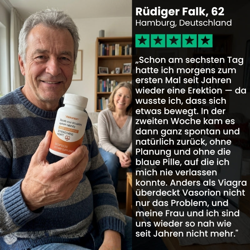 Vasorion™ | Löst Arterienablagerungen auf für natürliche Erektionen
