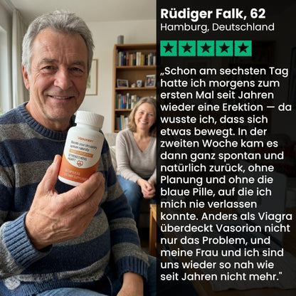Vasorion™ | Löst Arterienablagerungen auf für natürliche Erektionen