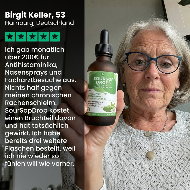 SourSopDrop™ | Reine Stachelannonen-Formel zur Schleimentfernung