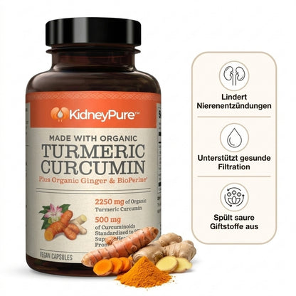 KidneyPure™ | Kurkuma + Ingwer + BioPerine® für die Nierengesundheit