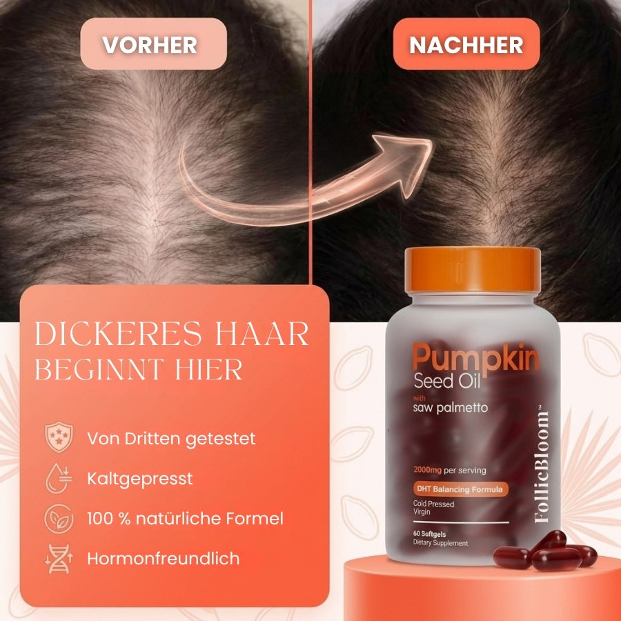 FollicBloom™ | Kürbiskernöl DHT-ausgleichende Formel