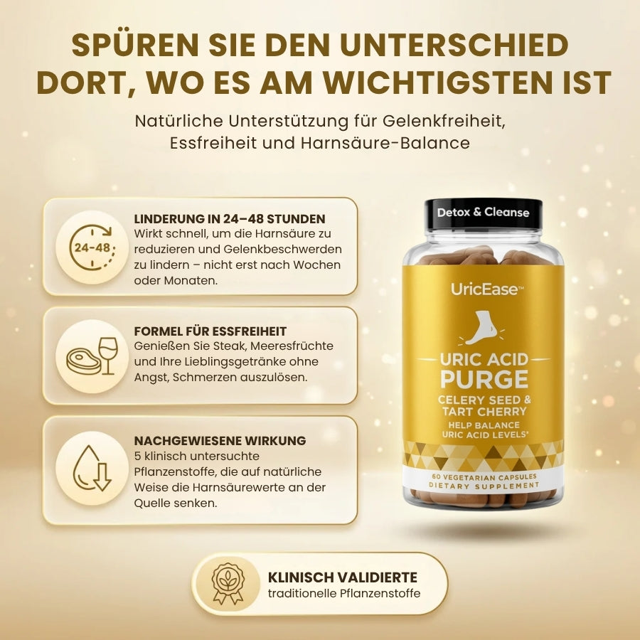UricEase™ | Formel zum Schutz vor Harnsäure