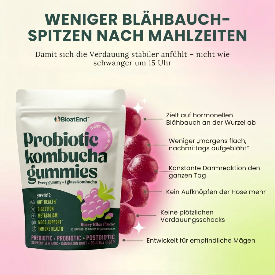 BloatEnd™ | Hormonelle Blähbauch-Linderung Probiotische Gummis