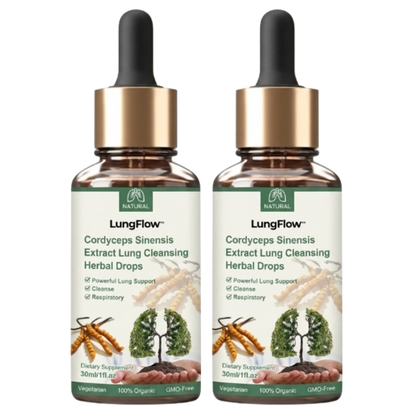 LungFlow™ | Lungenreinigende Kräutertropfen mit Cordyceps-Sinensis-Extrakt