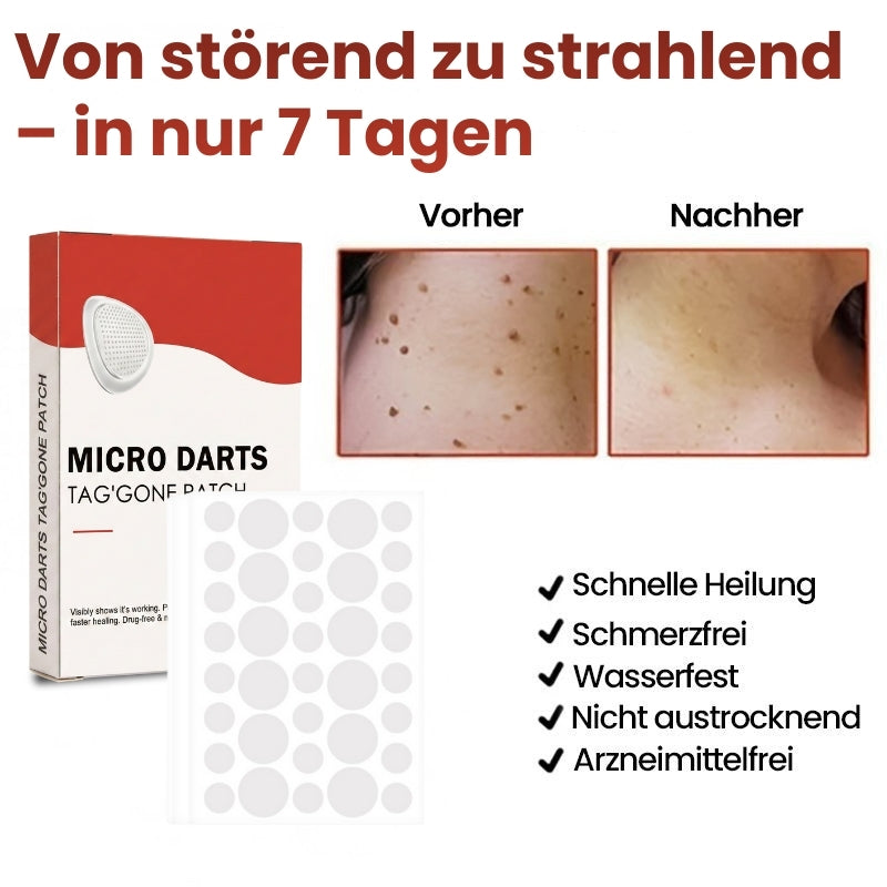 TagGone™ | Schmerzfreie Hautanhängsel-Entfernung mit MicroDart-Pflastern