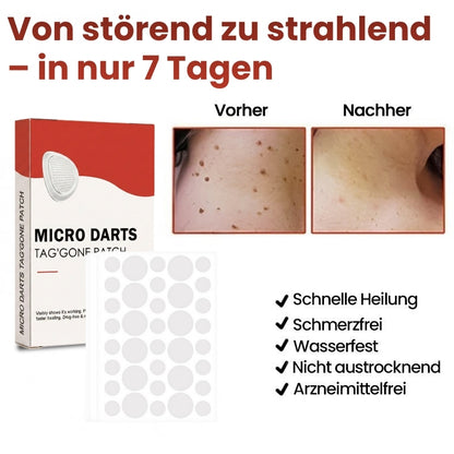 TagGone™ | Schmerzfreie Hautanhängsel-Entfernung mit MicroDart-Pflastern