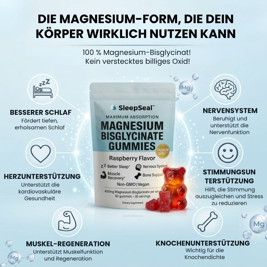 SleepSeal™ | Magnesium-Bisglycinat-Gummis