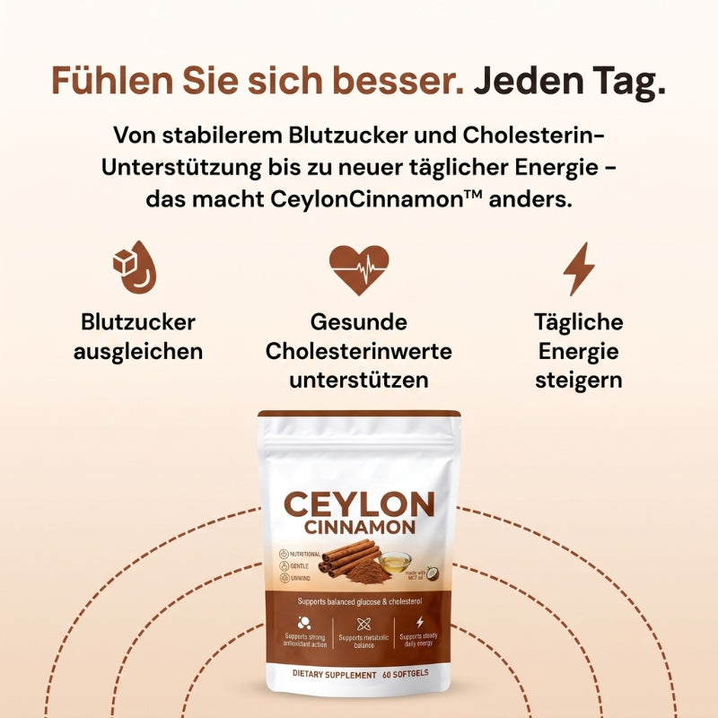 CeylonCinnamon™ | Ceylon-Zimt mit 7.200 mg Äquivalent und MCT-Öl