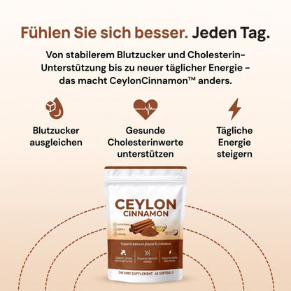 CeylonCinnamon™ | Ceylon-Zimt mit 7.200 mg Äquivalent und MCT-Öl