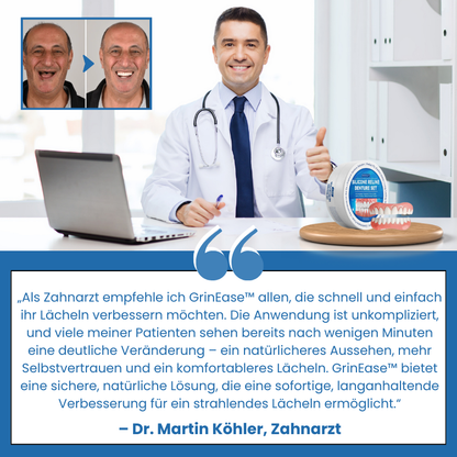 GrinEase™ | Silikon-Relining-Set für Zahnprothesen